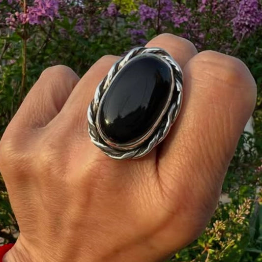 Anillo trenzado Onix