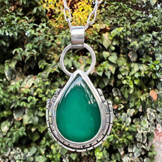 Dije Escudo Cuarzo Verde