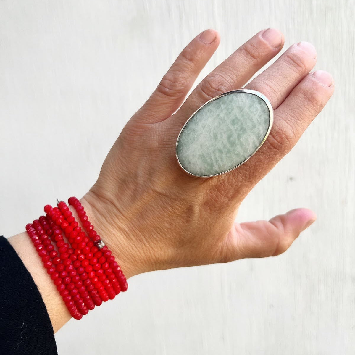 Maxi Anillo Amazonita