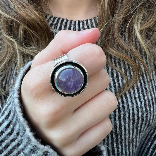 Anillo Escudo Amatista