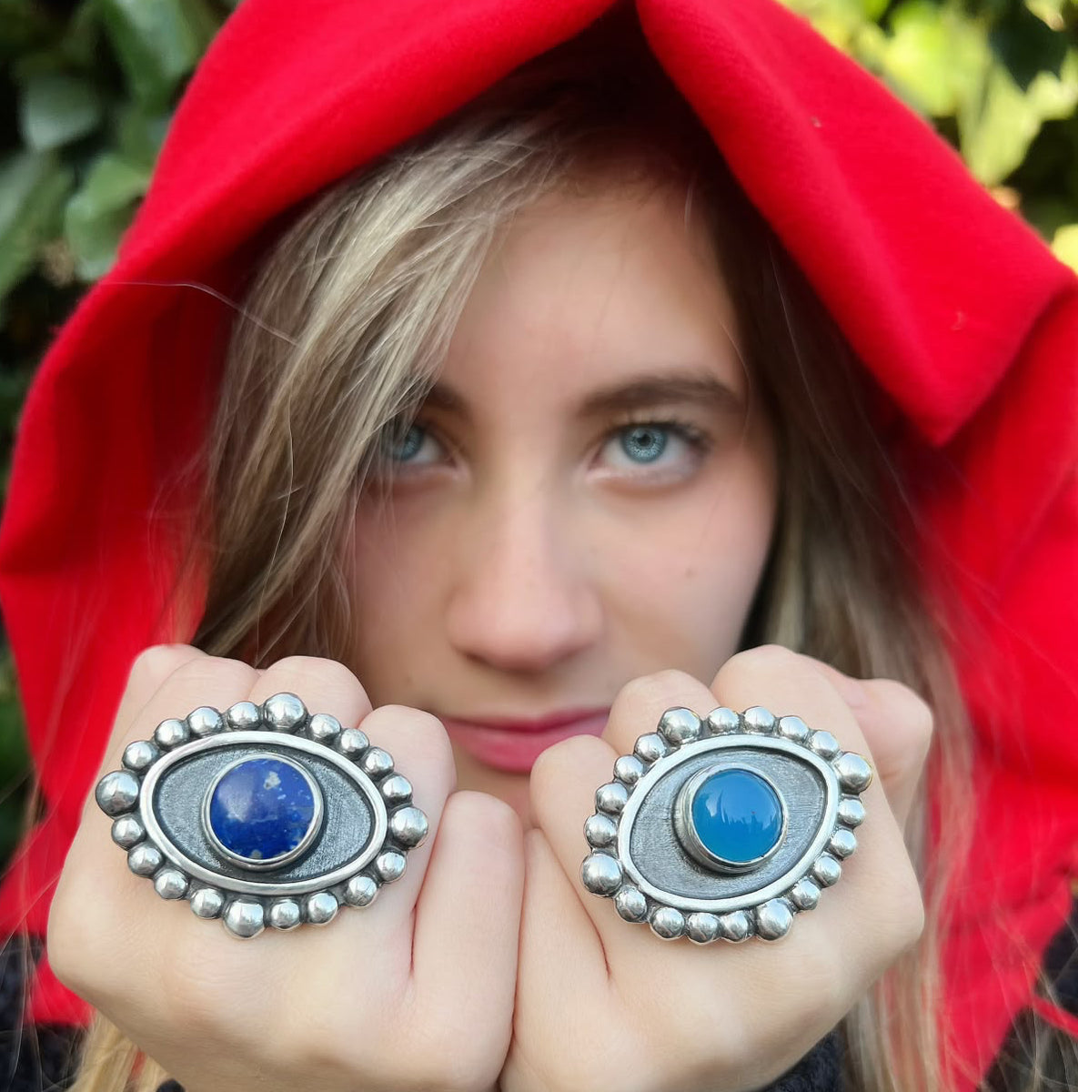 Anillo Ojo Protector XL Lapislázuli