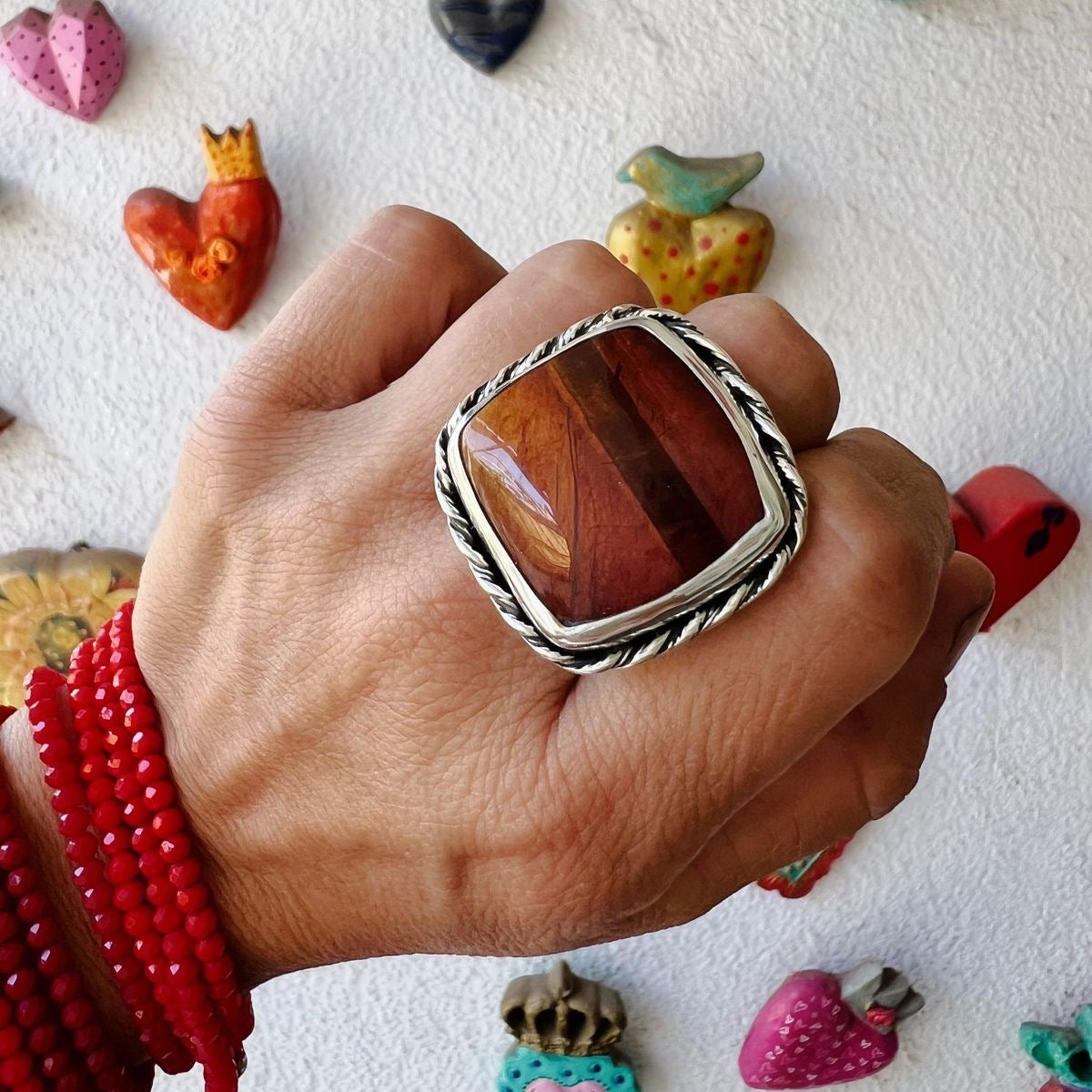 Anillo XL Trenzado, Ojo de Buey