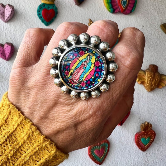 Anillo Flor de Guadalupe XL