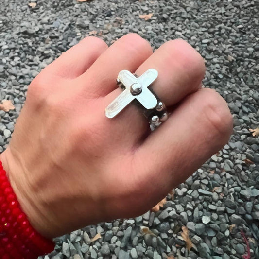 Anillo Cruz de Plata
