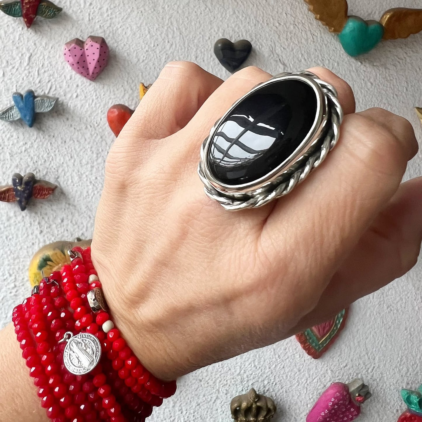 Anillo Trenzado XL Onix.