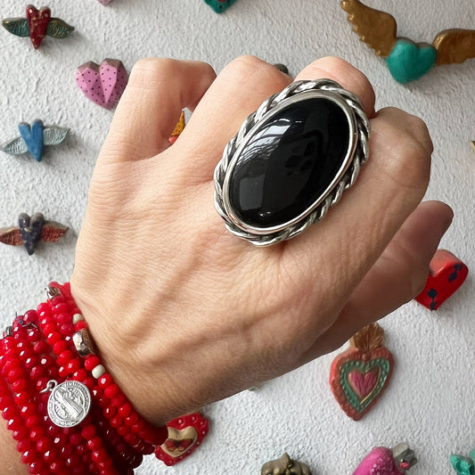 Anillo Trenzado XL Onix.