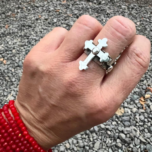 Anillo Cruz de Plata