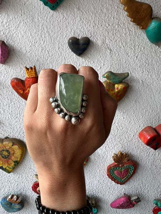 Anillo Flor de Prehinita