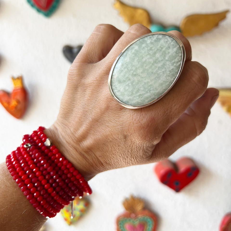 Anillo Estrellado Amazonita