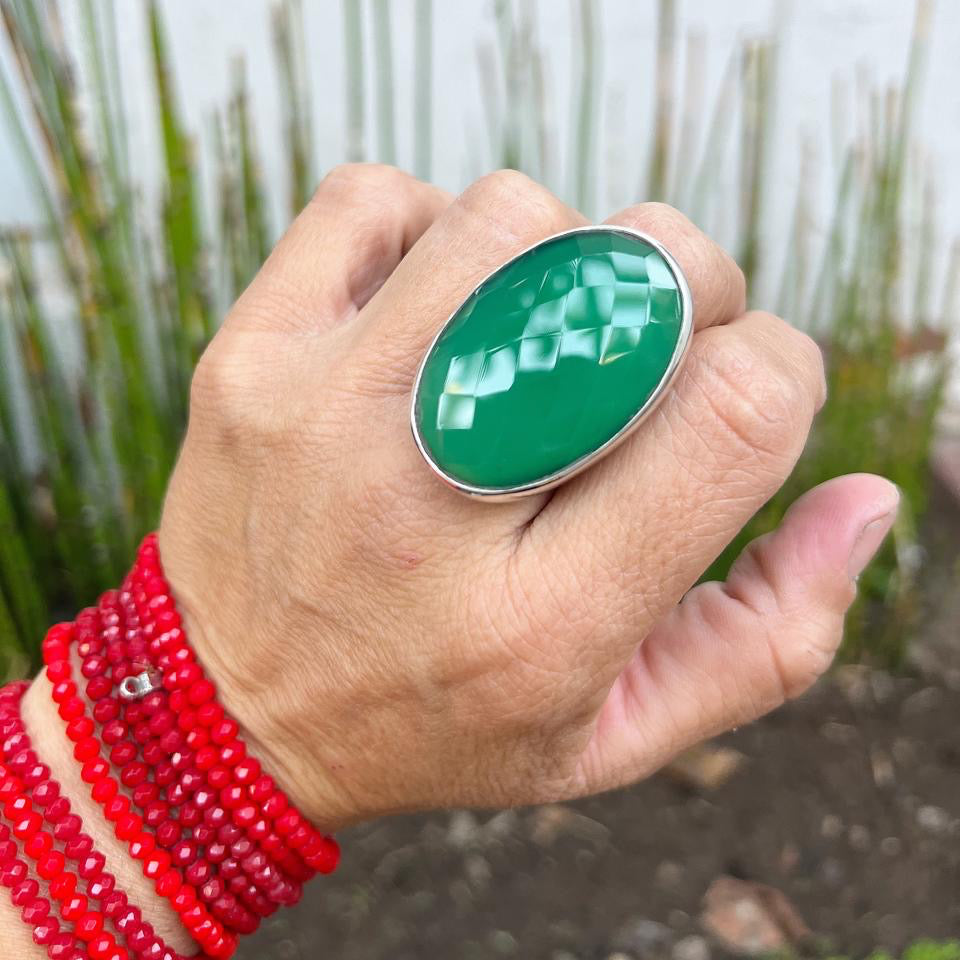 Anillo XL Cuarzo Verde