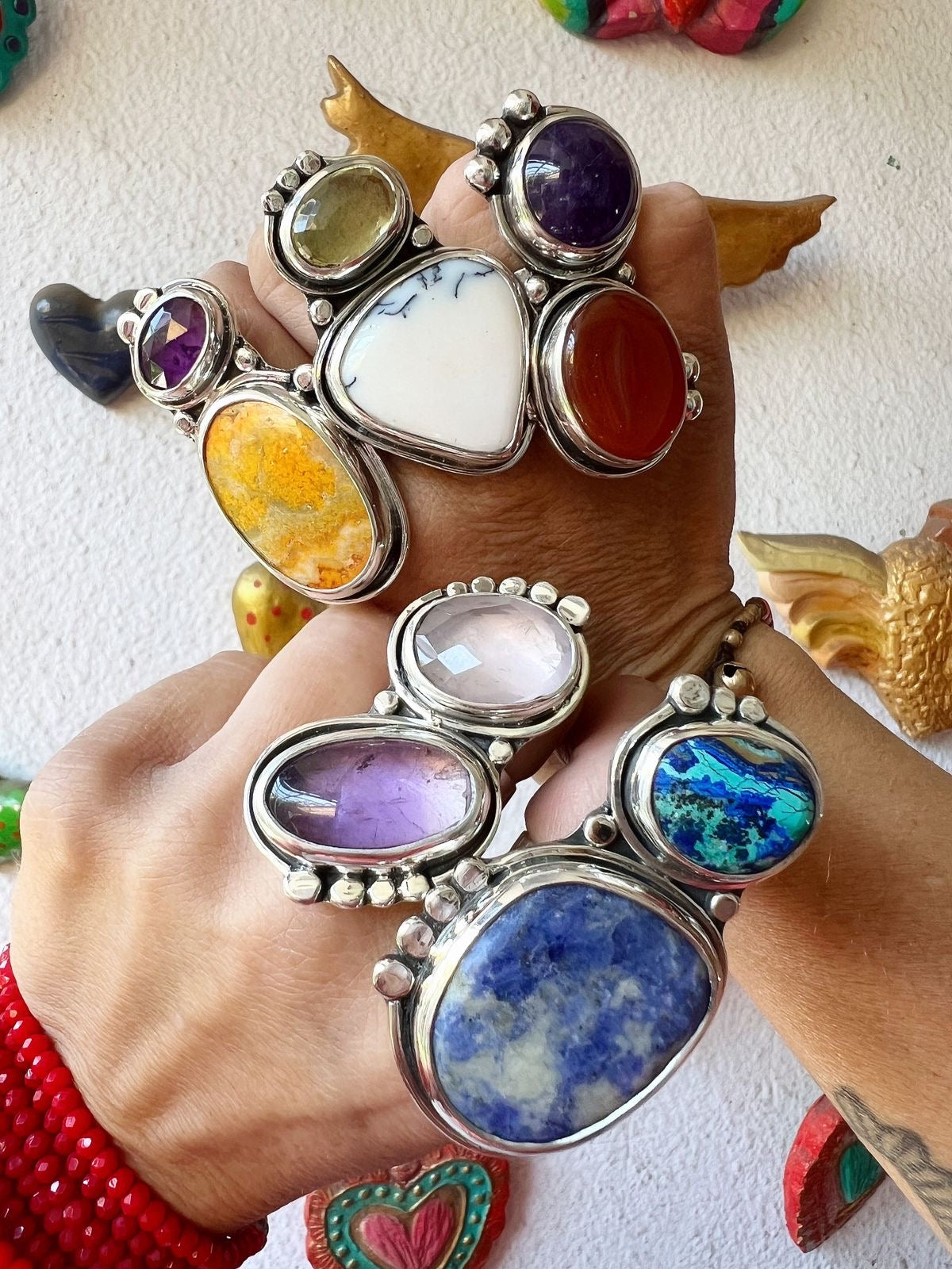 Anillo Mia Cornalina y Amatista