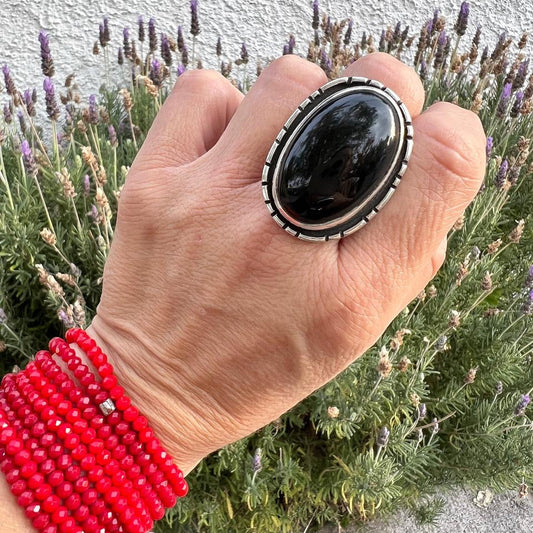 Anillo Escudo Ónix Negro