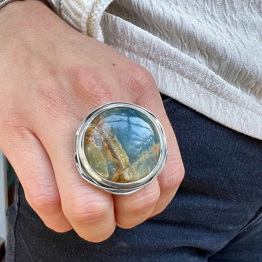 Anillo Nido Ónix Cielo