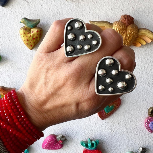 Anillo Corazón Rockero