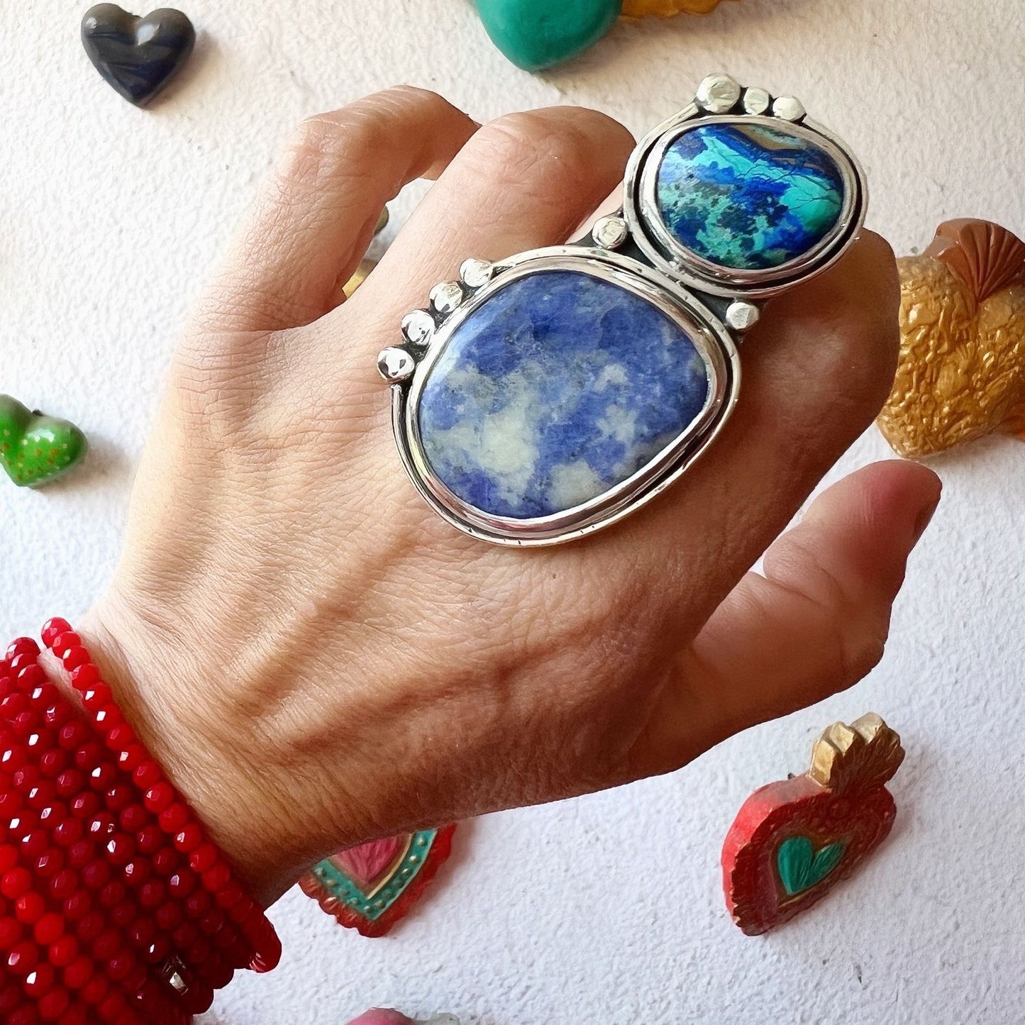 Anillo Mia Sodalita y Azurita