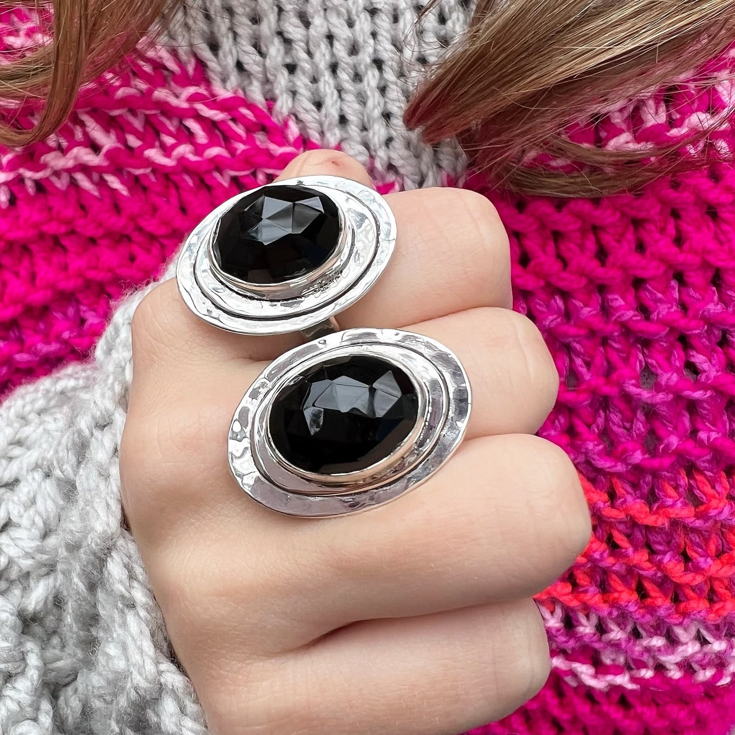 Anillo Texturado Onix