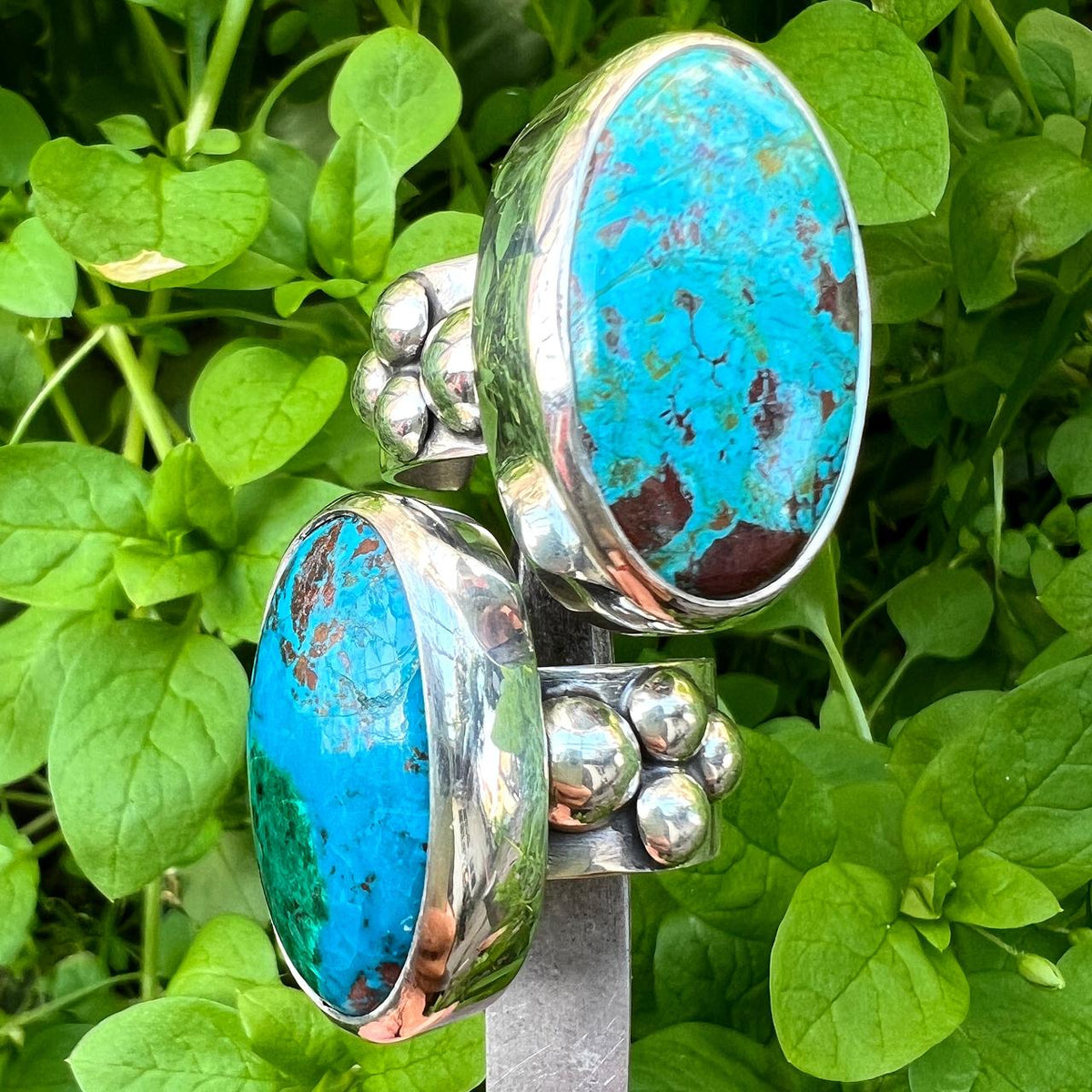 Anillo Turquesa con pelotitas