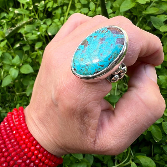 Anillo Turquesa con pelotitas