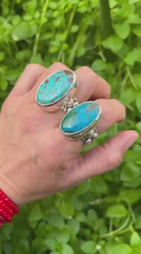Anillo Turquesa con pelotitas