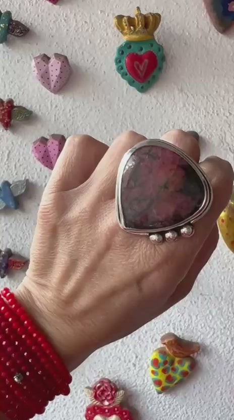 Anillo Escudo Rodonita