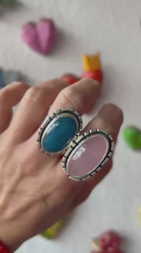 Anillo Escudo Apatita Neón